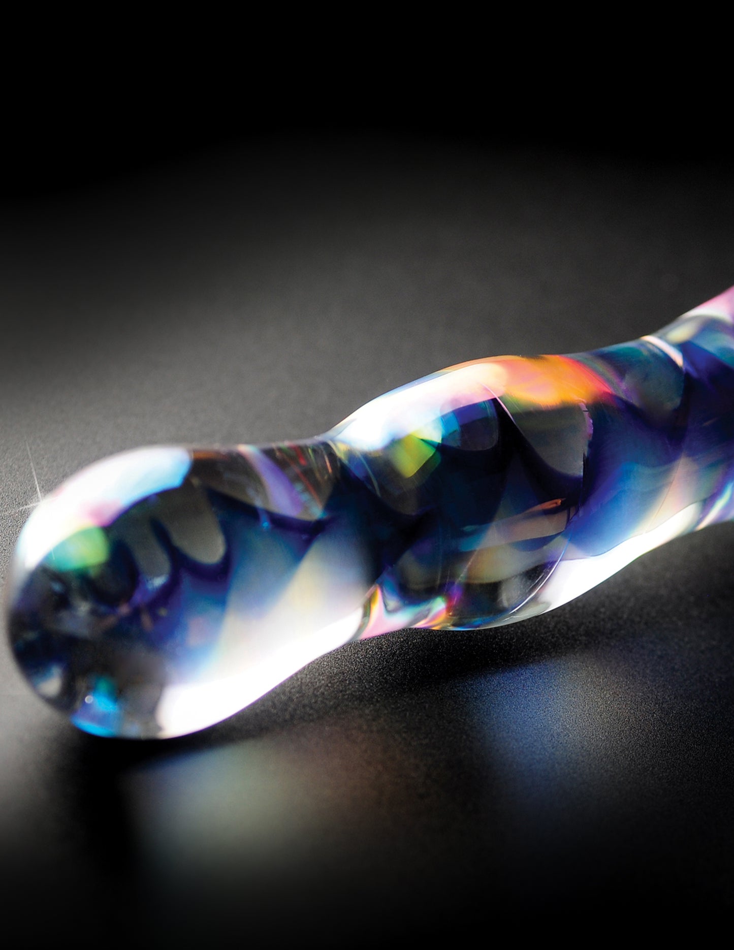 7" Curved Blue Glass Dildo G-Spot P-Spot Stimulator Icicles No. 8