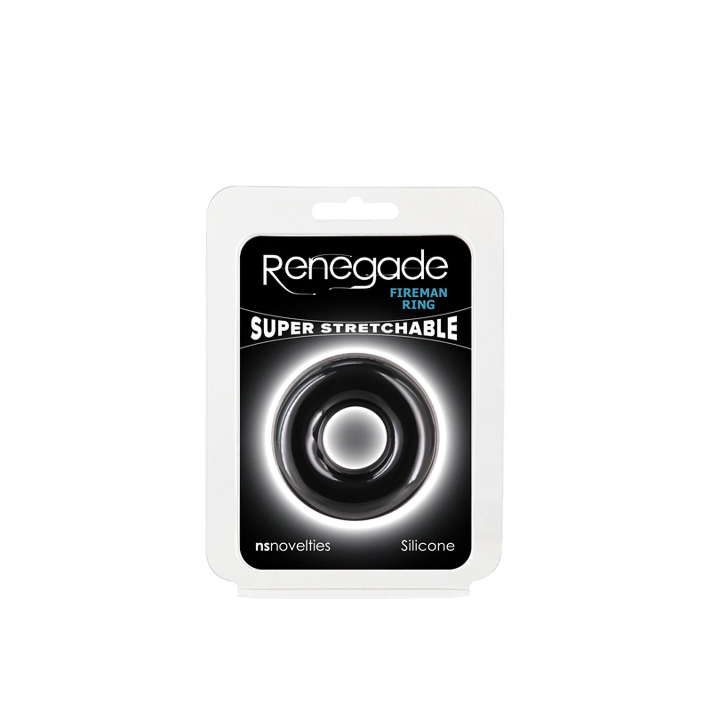 Renegade Fireman Silicone Cock Ring - Medium Black