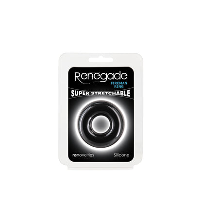 Renegade Fireman Silicone Cock Ring - Medium Black