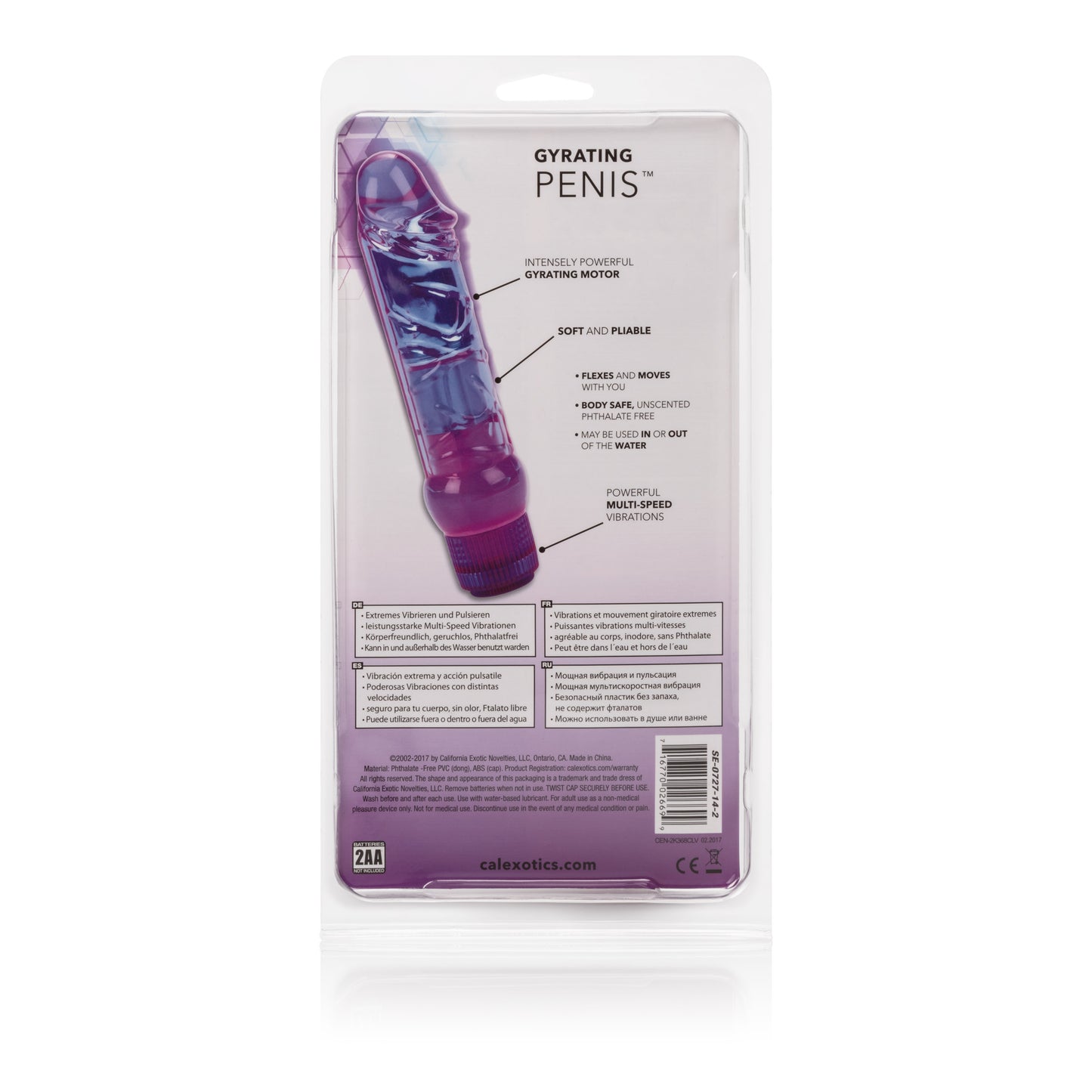 "Waterproof Crystalessence Gyrating Penis SE0727142"