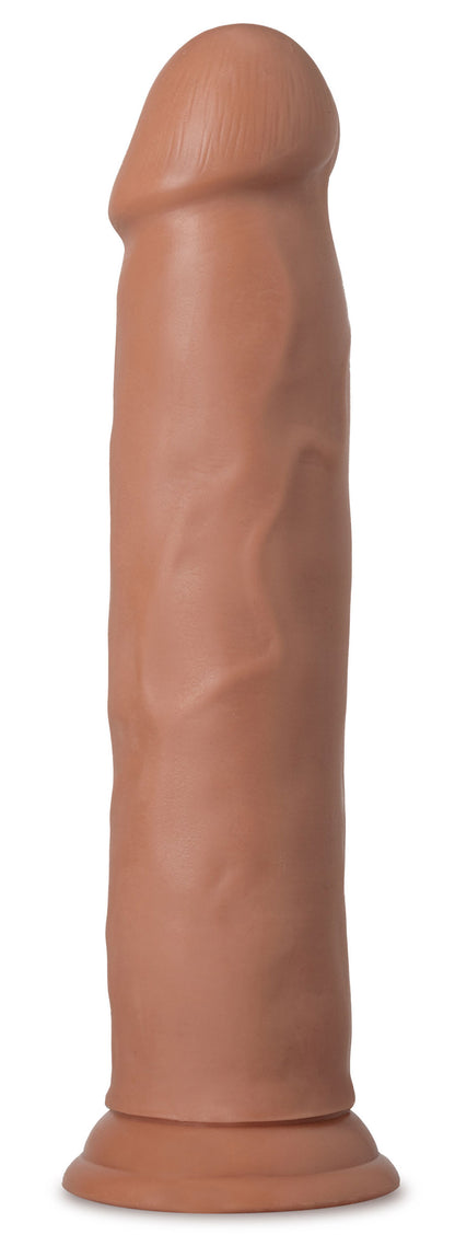 9.5 Inch Realistic Dual Density Dildo Mocha Suction Cup