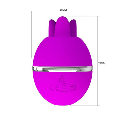 Pretty Love Gemini Rose Clitoral Stimulator - Suction & Tongue Toy