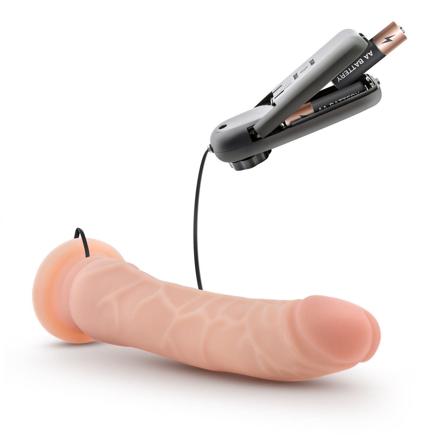 Dr. Skin 8.5 Inch Realistic Vibrating Suction Cup Dildo – Vanilla