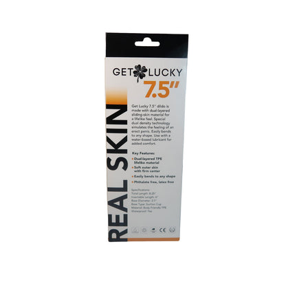 7.5 Inch Realistic Dual-Layer Dildo - Real Skin Lucky Tan