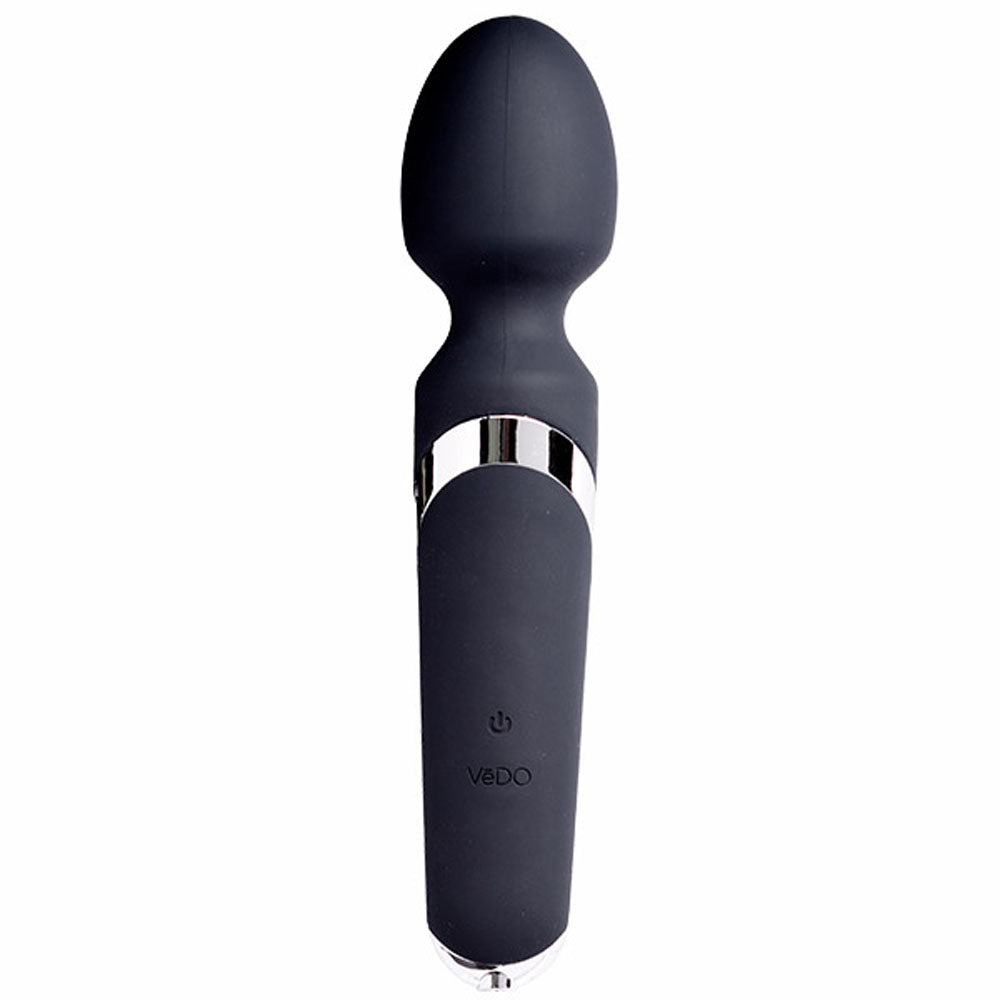 Rechargeable Wand Massager 10 Vibration Modes Waterproof – Black
