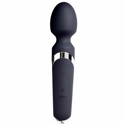Rechargeable Wand Massager 10 Vibration Modes Waterproof – Black