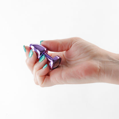 Petite Purple Jeweled Butt Plug – Rear Assets Petite
