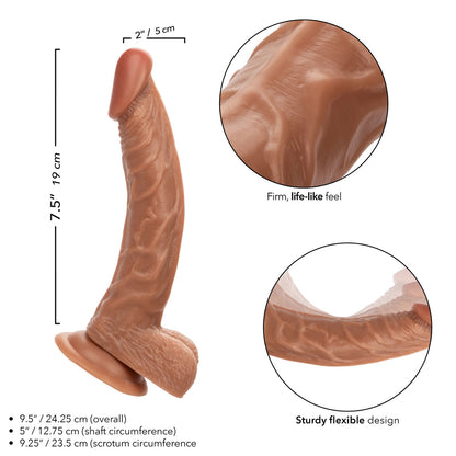 Working Stiff The Personal Trainer 7.5 Inch Realistic Suction Cup Dildo – Brown