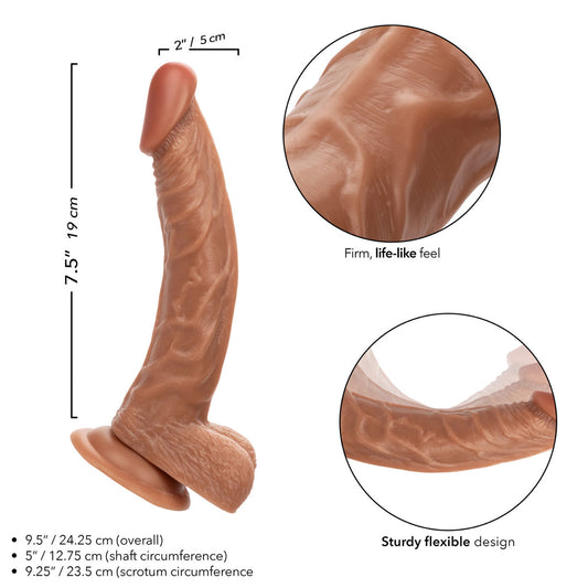 Working Stiff The Personal Trainer 7.5 Inch Realistic Suction Cup Dildo – Brown