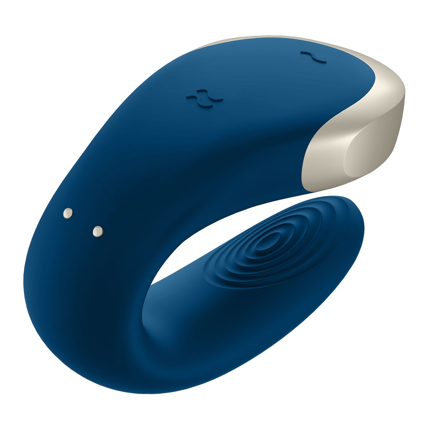 Double Love Vibrator - Blue Couples U-Shaped Wearable Vibrator with Remote