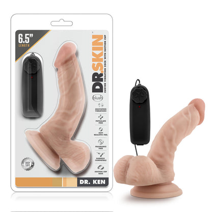 Dr. Skin Dr. Ken 6.5 Inch Realistic Vibrator - Vanilla Prostate & G-Spot Dildo