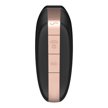 Love Triangle App-Controlled Clitoral Air Pulse Vibrator - Black