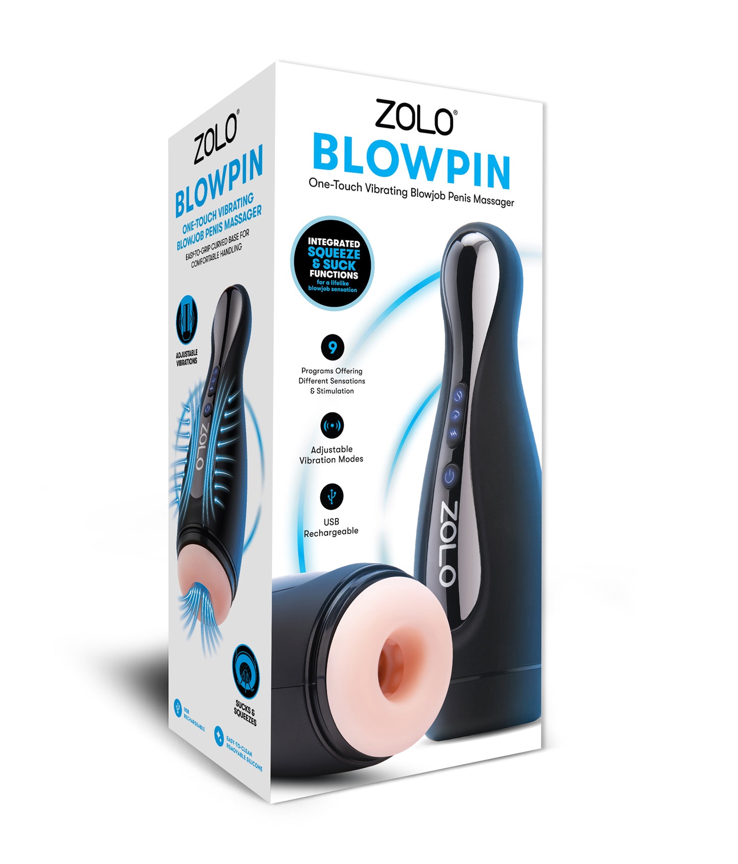 Zolo Blowpin Suction & Vibration Male Masturbator