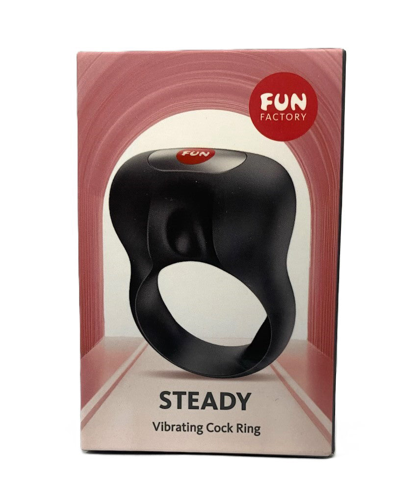 "Steady Vibrating Cockring - Black FUN-989"