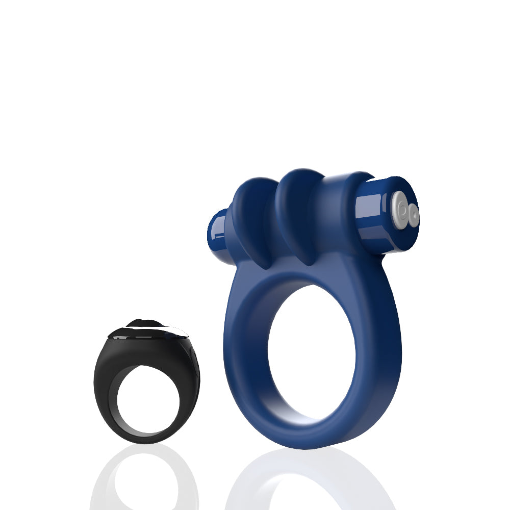Rechargeable Remote Switch Vibrating Cock Ring – Blue