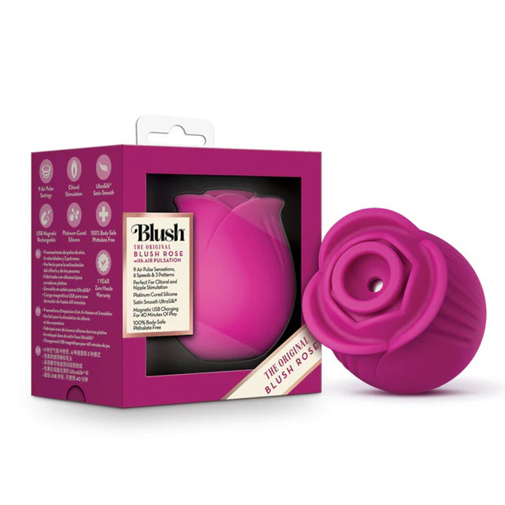 Blush The Original Rose Clitoral Stimulator – Air Pulse Suction Vibrator