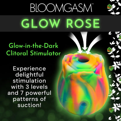 Glow Rose Clitoral Stimulator Glow-in-the-Dark - 10-Mode Suction Rose