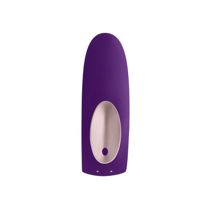 Double Plus Remote Vibrator - Purple Couples Wearable U-Shaped Toy