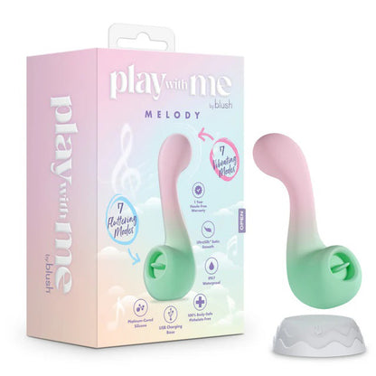 Play With Me Melody Dual End Vibrator - Rechargeable G-Spot & Fluttering Tongue