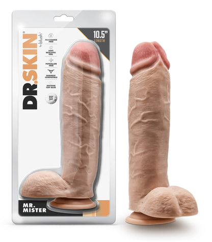 10.5 Inch Realistic Suction Cup Dildo - Dr. Skin Mr. Mister