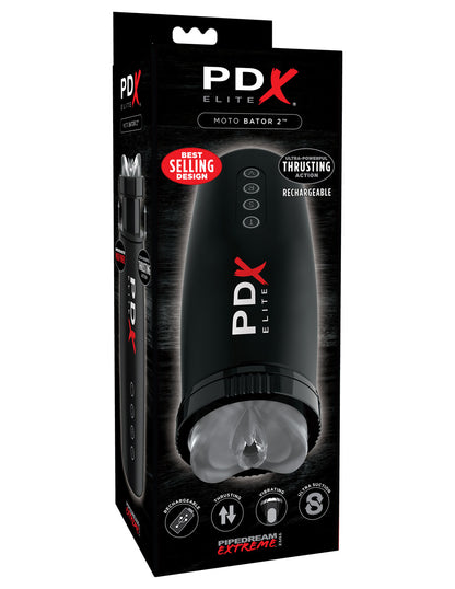PDX Elite Moto Bator 2 Rechargeable Thrusting Stroker