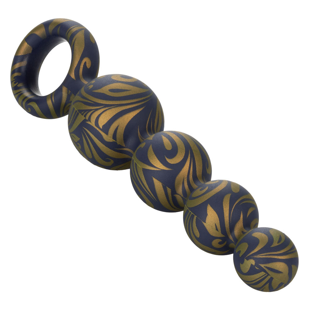 Naughty Bits Butt Balls Silicone Anal Beads – Gold Marbled