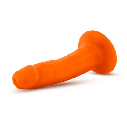 Neon Orange Dual Density Suction Cup Dildo 5.5" - Realistic Sensa Feel