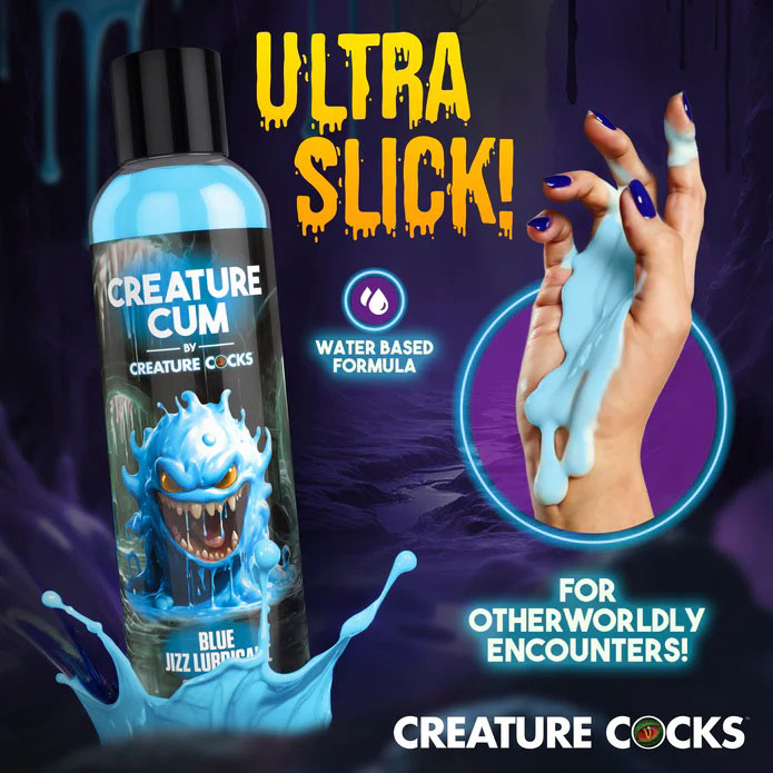 Creature Cum Blue Water-Based Lubricant 8 oz - Fantasy Glow