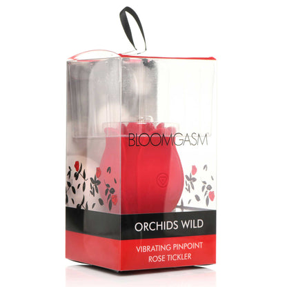 Orchids Wild Pinpoint Rose Clitoral Vibrator - Red Precision Stimulator