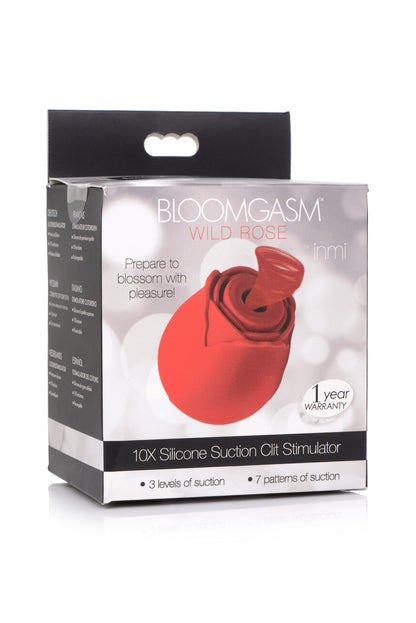 Bloomgasm Wild Rose Clitoral Suction Stimulator - 10-Mode Rechargeable