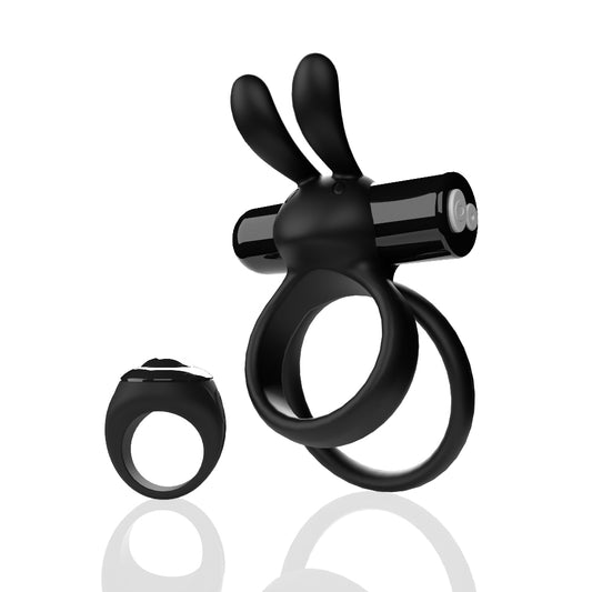 Rechargeable Remote Rabbit Cock Ring XL – Black