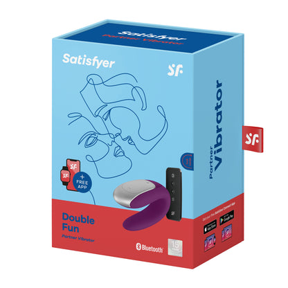 Double Fun Vibrator - Violet Couples U-Shaped Wearable Vibrator