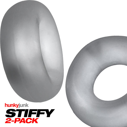 Stiffy Cock Ring Set - Clear TPR + Silicone Bulge