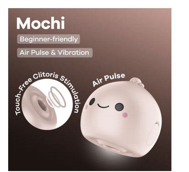 Mochi Beige Air Pulse Clitoral Stimulator - Suction & Vibration Toy