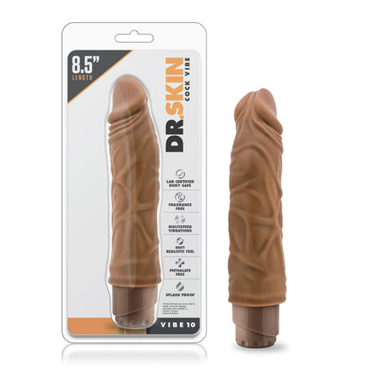 Dr. Skin Realistic Vibrating Dildo 7.5" Mocha