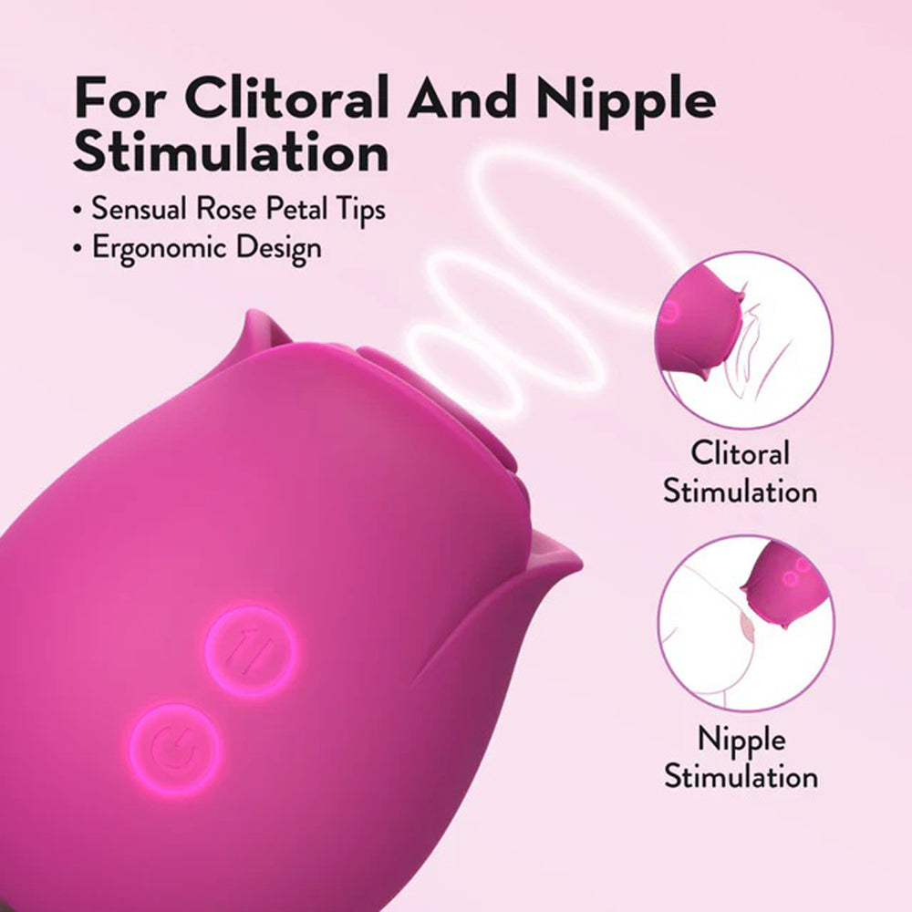 Blush The Original Rose Clitoral Stimulator – Air Pulse Suction Vibrator