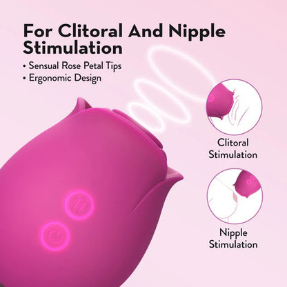 Blush The Original Rose Clitoral Stimulator – Air Pulse Suction Vibrator