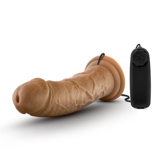 Dr. Skin Dr. Joe 8 Inch Realistic Vibrator - Mocha Realistic Dildo with Suction Cup