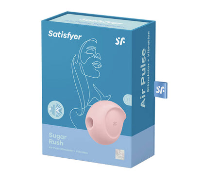 Satisfyer Sugar Rush Air Pulse Clitoral Vibrator + Vibration – Rose