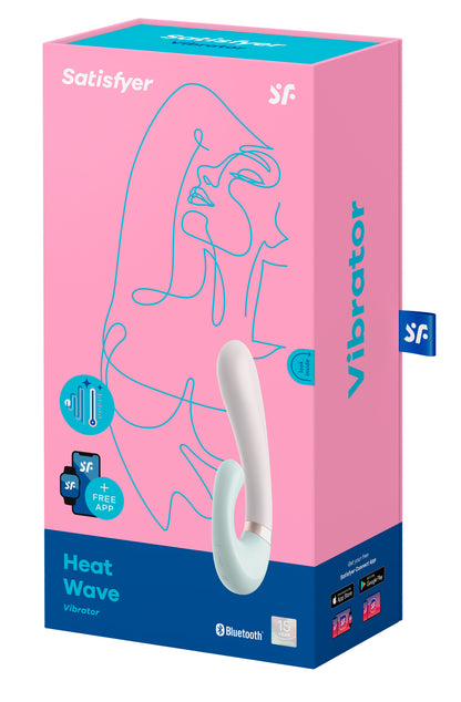 Heat Wave Mint App Controlled Warming Rabbit Vibrator - G-Spot & Clitoral Heating Vibrator