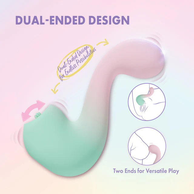 Play With Me Melody Dual End Vibrator - Rechargeable G-Spot & Fluttering Tongue
