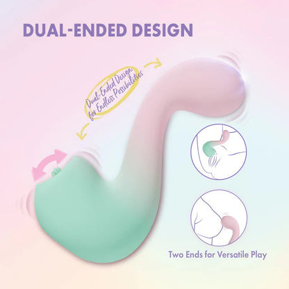 Play With Me Melody Dual End Vibrator - Rechargeable G-Spot & Fluttering Tongue