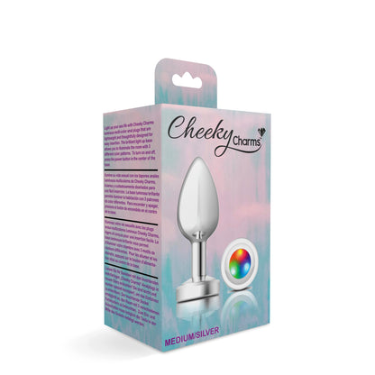 Light Up Silver Metal Plug - Medium