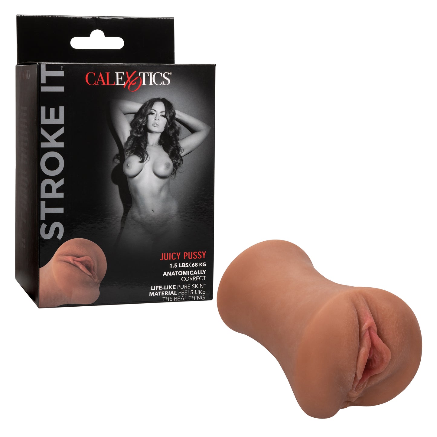 Stroke It Juicy Pussy Heavyweight Male Masturbator - Realistic Vagina with Superior Suction
