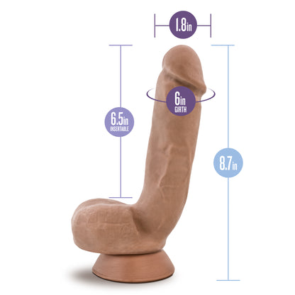 Au Natural Macho 6 Inch Realistic Dual Density Suction Cup Dildo – Beige