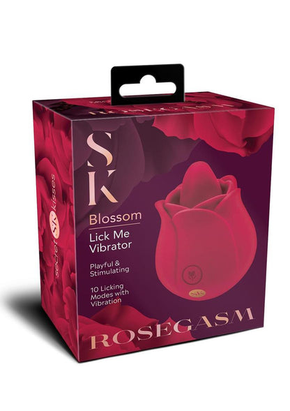 Rosegasm Blossom Licker Clitoral Stimulator - Red 10-Mode Tongue Vibrator