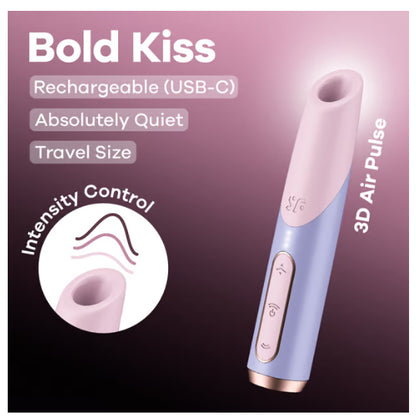 Satisfyer Bold Kiss Air Pulse Clitoral Stimulator – 30 Pressure Wave Modes