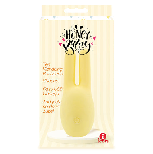 Buzzy Buddies Honey Bunny Vibrator – Cute Yellow Silicone Rabbit Clitoral Toy