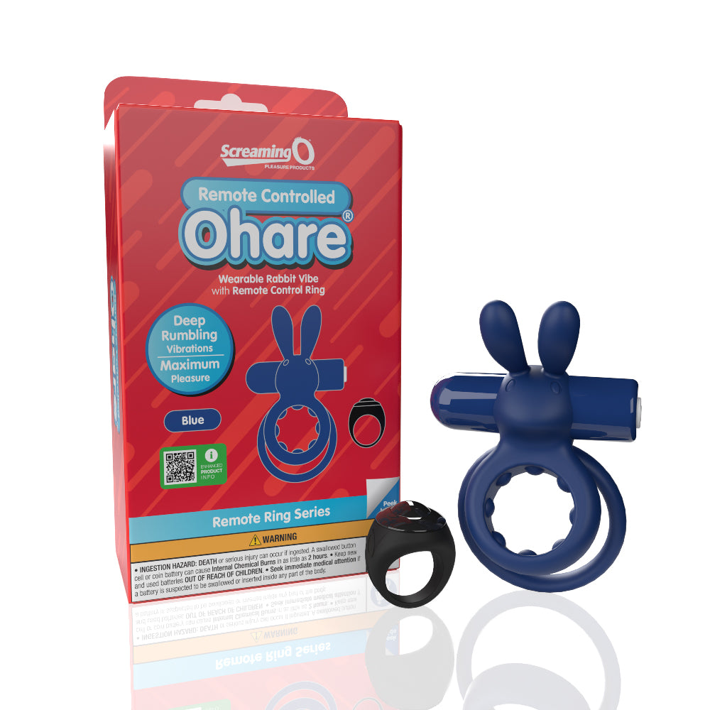 Rechargeable Remote Rabbit Cock Ring XL – Blue