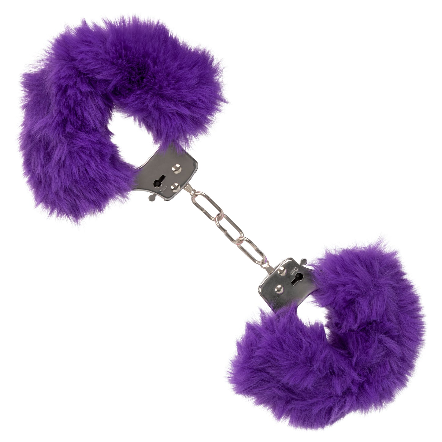 Ultra Fluffy Furry Wrist Cuffs - Adjustable Purple BDSM Restraints with Quick-Release